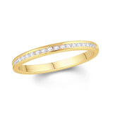 9ct Gold Round Channel 0.10ct Diamond Ring
