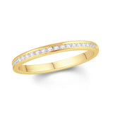 9ct Gold Round Channel 0.10ct Diamond Wedding Ring