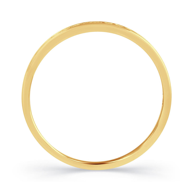 9ct Gold Round Channel 0.10ct Diamond Ring