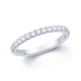 18ct White Gold Round Split Claw 0.85ct Diamond Wedding Ring