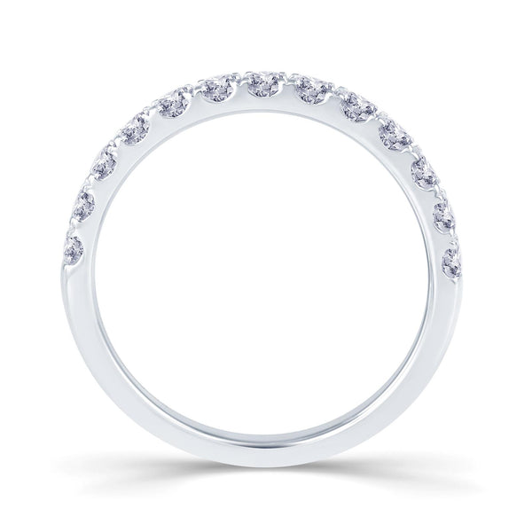 18ct White Gold Round Split Claw 0.85ct Diamond Wedding Ring