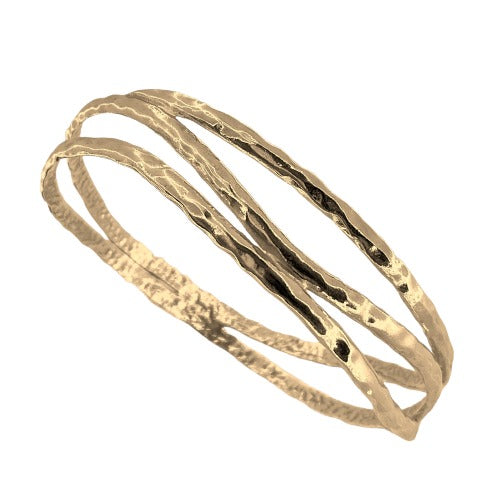 Martina Hamilton Reflections 9ct Three Strand Bangle