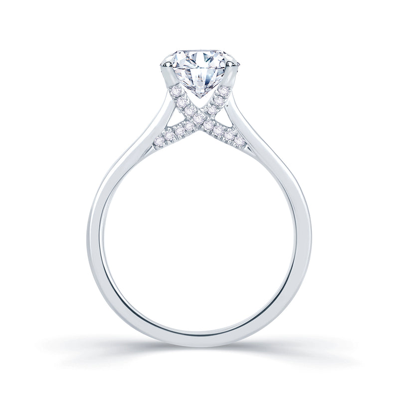 0.70ct Diamond Solitaire with 0.10ct Hidden Infinity Platinum Ring