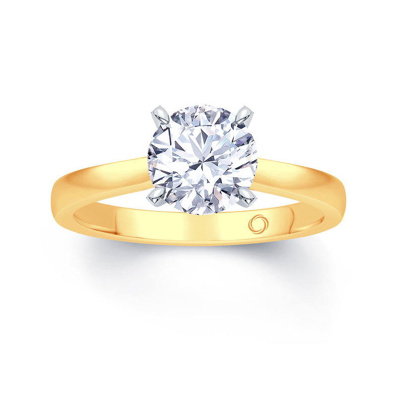 0.30ct Diamond Solitaire with 0.10ct Hidden Infinity 18ct Gold Ring