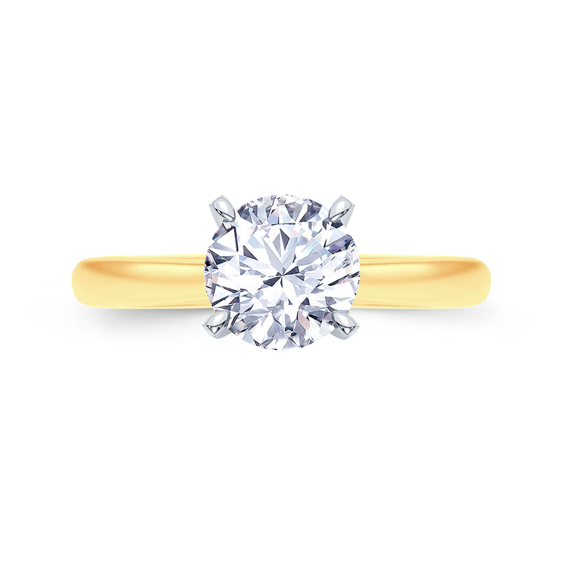 0.30ct Diamond Solitaire with 0.10ct Hidden Infinity 18ct Gold Ring