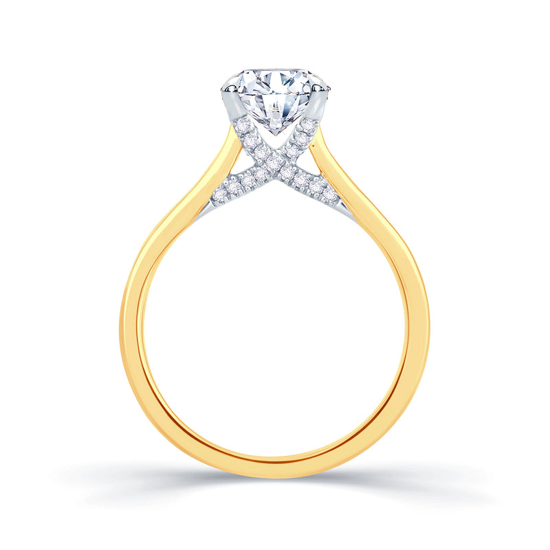 0.30ct Diamond Solitaire with 0.10ct Hidden Infinity 18ct Gold Ring
