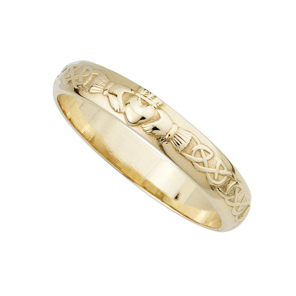 14ct Gold Ladies Claddagh Wedding Band