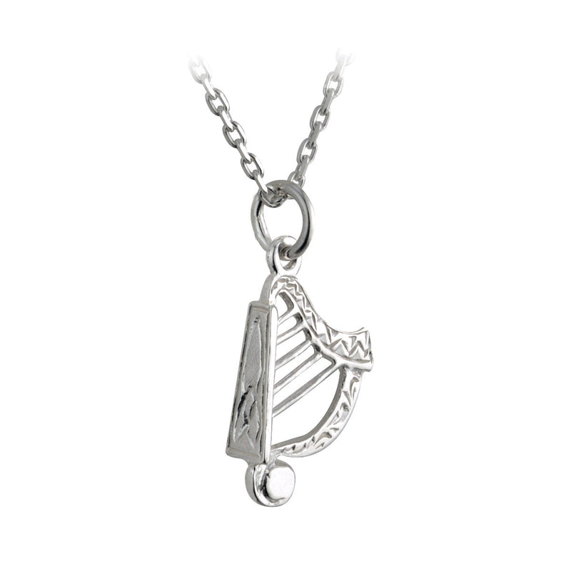 Sterling Silver Small Harp Necklace