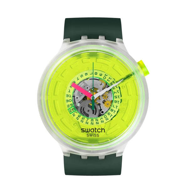 Swatch Blinded By Neon Quartz 47cm Watch SB05K400
