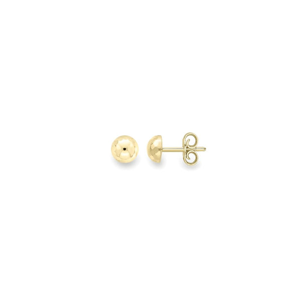 9ct Gold Diamond Cut Stud Earrings