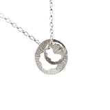 Martina Hamilton Double Shell Medium Silver Necklace