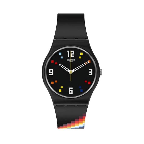 Swatch Black Carousel Quartz 34cm Watch SO28B705