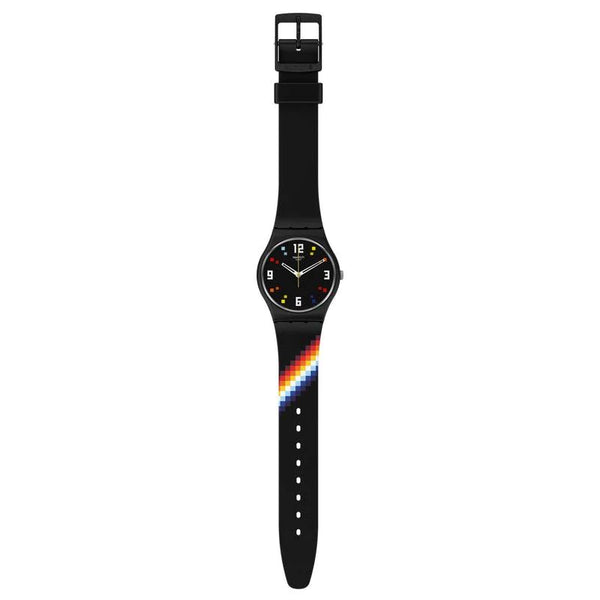 Swatch Black Carousel Quartz 34cm Watch SO28B705