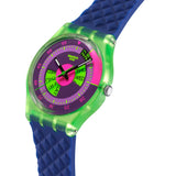 Swatch Neon Skychart Quartz 34mm Watch SO28G704