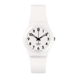 Swatch Just White Soft Quartz 34mm Watch SO28W107-S14