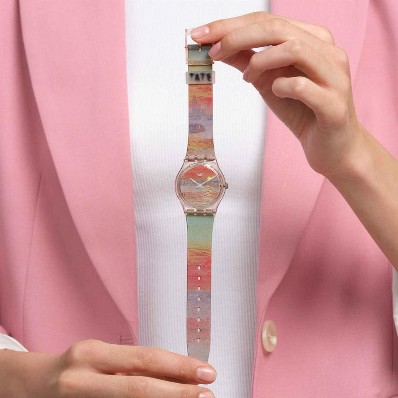 Swatch Turner's Scarlet Sunset Quartz 34mm Watch SO28Z700C