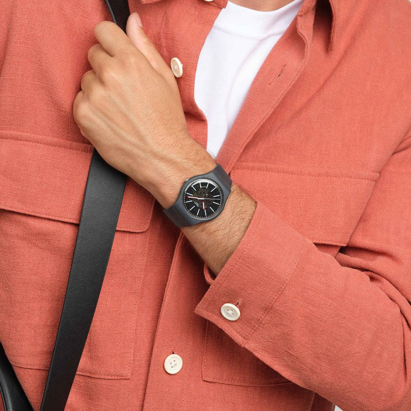 Swatch Cobblestone Street Quartz 41mm Watch S029A101