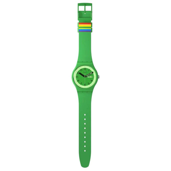 Swatch Proundly Green Quartz 41cm Watch SO29G704