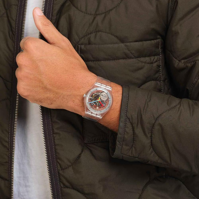 Swatch Clearly New Gent Quartz 41mm Watch SO29K100-SO6