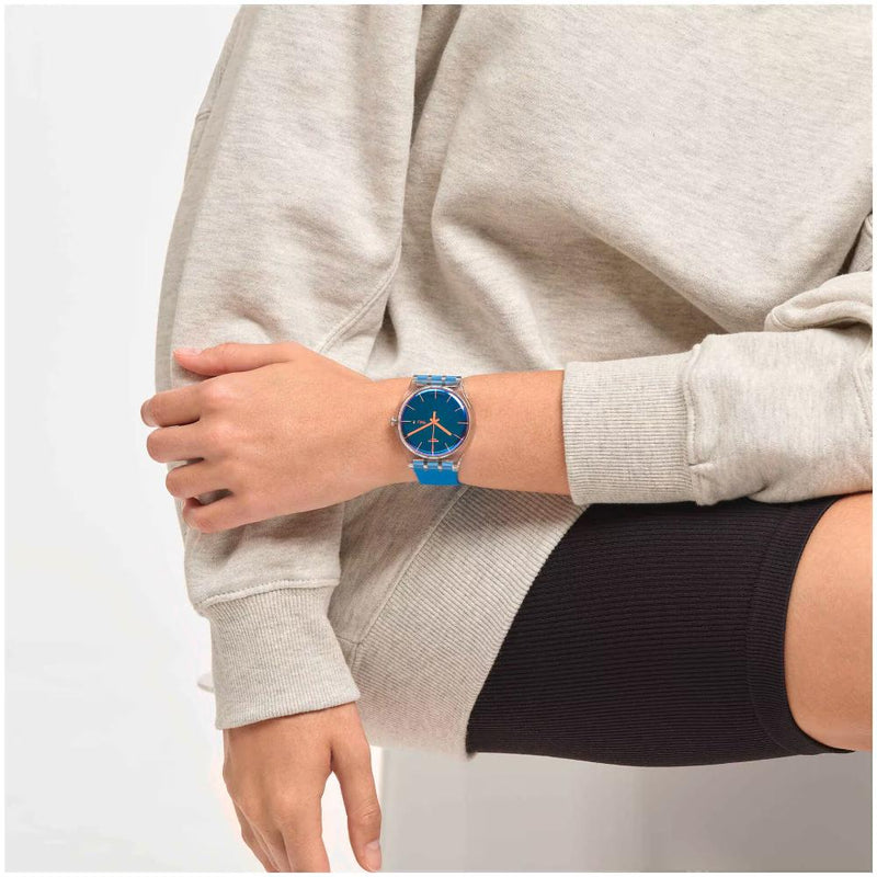 Swatch Polablue Quartz 41mm Watch S029K702