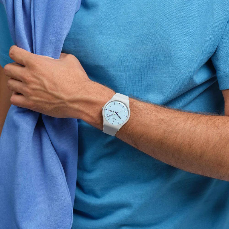 Swatch Blueberry Sky Quartz 41mm Watch S029M702