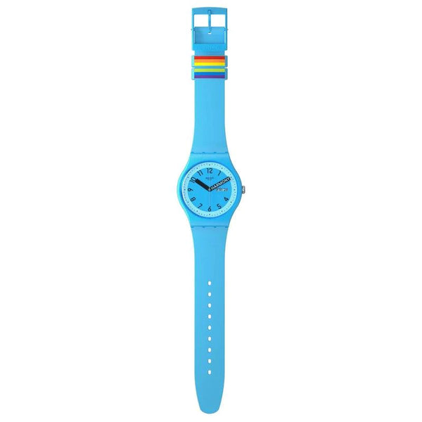 Swatch Proundly Blue Quartz 41cm Watch SO29S702