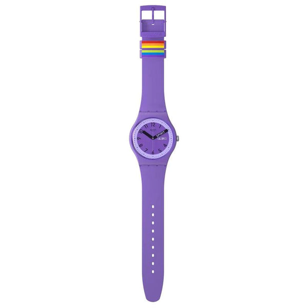 Swatch Proundly Violet Quartz 41cm Watch SO29V700