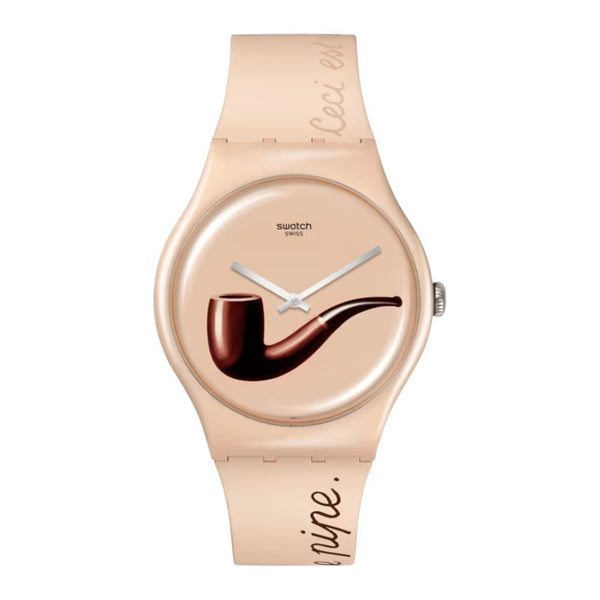 Swatch La Trahison Des Images by Rene Magritte Quartz 41mm Watch SO29Z124