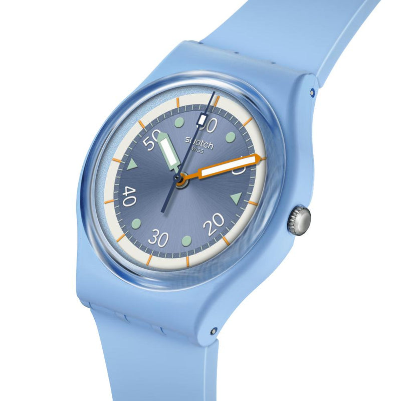 Swatch Frozen Waterfall Quartz 34mm Watch SO31L100