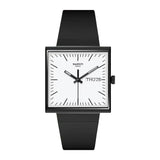 Swatch What if...Black Quartz 33.25mm Watch SO34B700