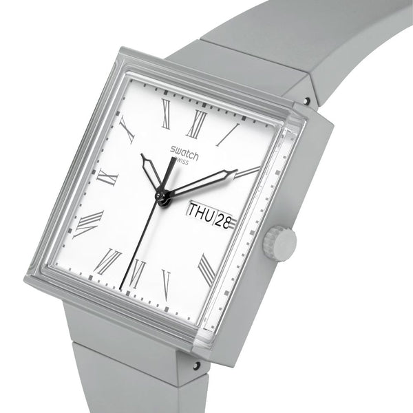 Swatch What if...Gray Quartz 33.25mm Watch  SO34M700