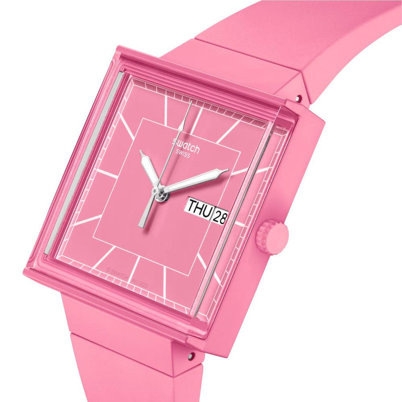 Swatch What if...Rose Quartz 33.25mm Watch SO34P700