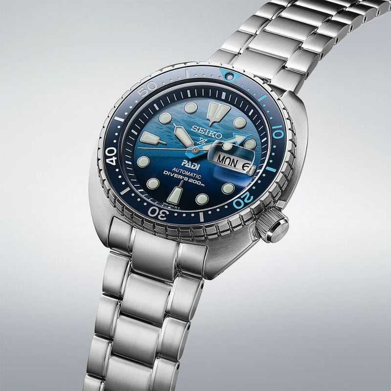 Seiko Prospex Automatic Great Blue King Turtle PADI Special Edition 45mm Watch SRPK01K1