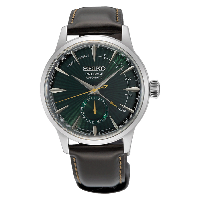 SEIKO Presage Automatic Cocktail Brown Leather Strap 40.5mm Watch SSA459J1