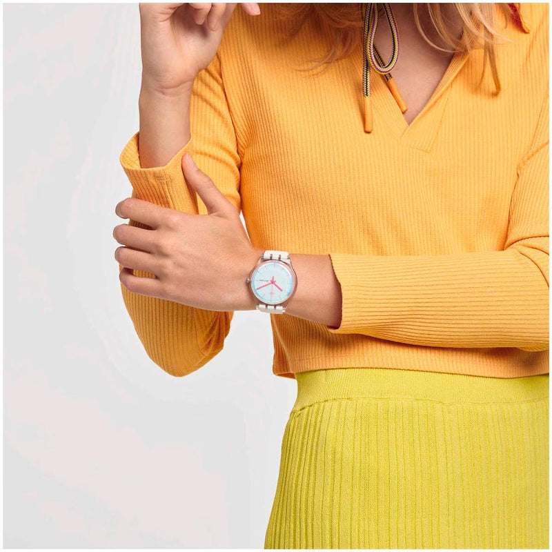 Swatch Polawhite Quartz 41mm Watch S029K704