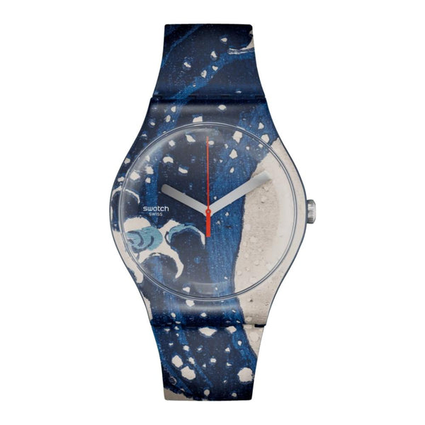 Swatch The Great Wave by Hokusai & Astrolabe Quartz 41cm Watch SUOZ351