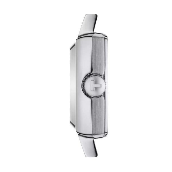 Tissot Lovely Square Quartz Silver Tone Steel Diamond Index 20mm Watch T0581091103601