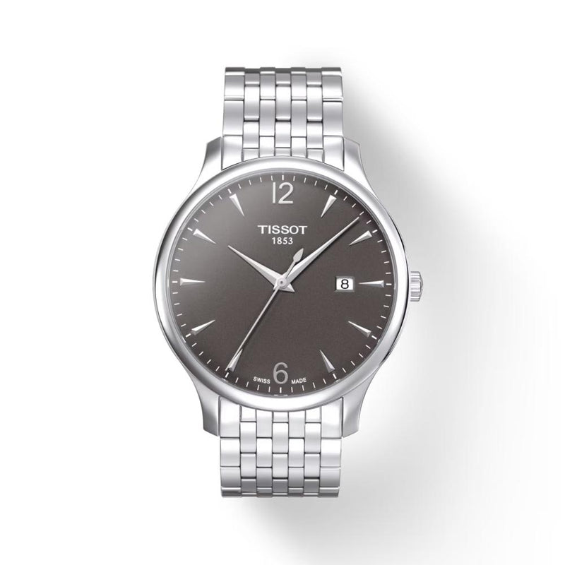 Tissot Tradition Quartz Silver Steel Anthracite Dial 42mm Watch T0636101106700