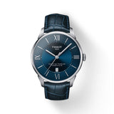 Tissot Chemin des Tourelles Powermatic 80 Blue Leather 42mm Mens Watch T0994071604800