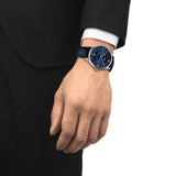 Tissot Chemin des Tourelles Powermatic 80 Blue Leather 42mm Watch T0994071604800