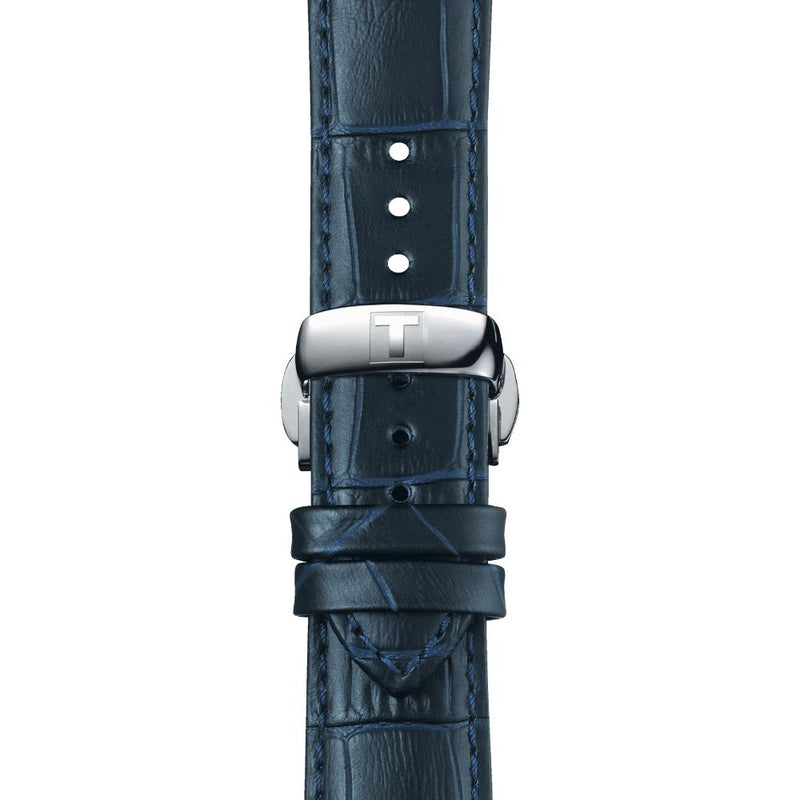 Tissot Chemin des Tourelles Powermatic 80 Blue Leather 42mm Mens Watch T0994071604800