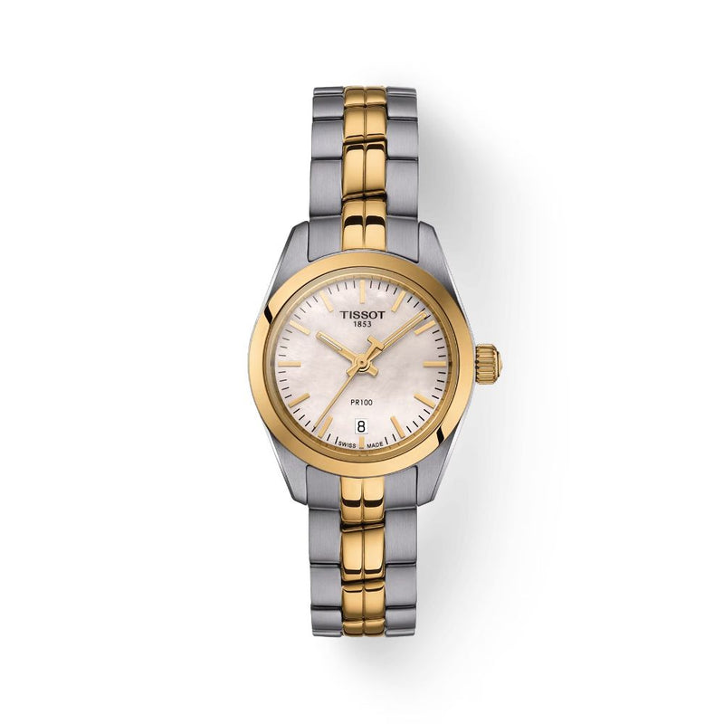 Tissot PR100 Quartz Two-Tone Steel 25mm Ladies Watch T1010102211100