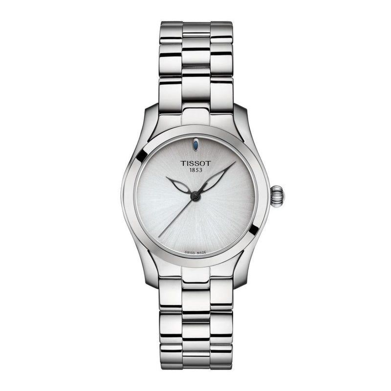 Tissot T-Wave Quartz Silver Tone 30mm Ladies Watch T1122101103100