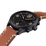 Tissot Chrono XL Classic Quartz Black Steel and Brown Leather 45mm Watch T1166173605700