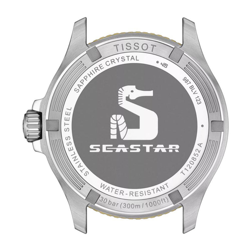 Tissot Seastar 1000 Quartz GMT Gold PVD Steel Black Dial 40mm Watch T1208522205100