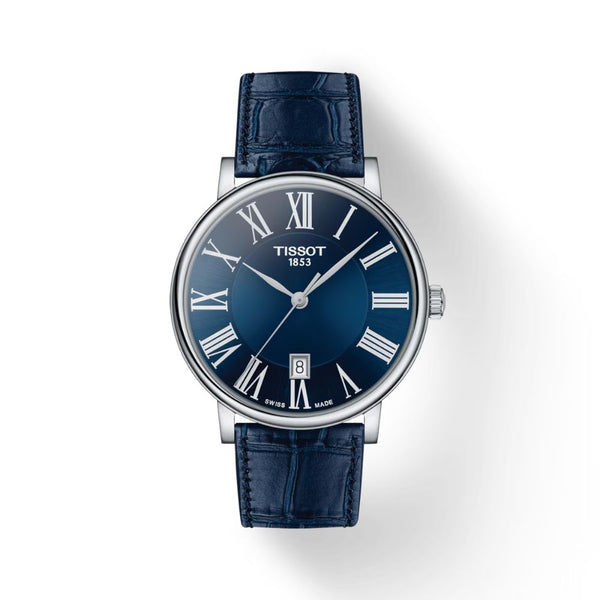 Tissot Carson Premium Chronograph Quartz Blue Leather 40mm Mens Watch T1224101604300