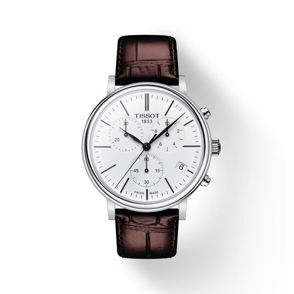 Tissot Carson Premium Chronograph Quartz Brown Leather 41mm Mens Watch T1224171601100