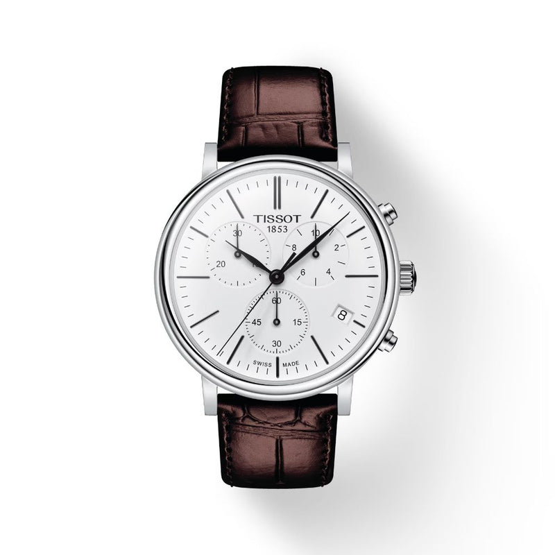 Tissot Carson Premium Chronograph Quartz Brown Leather 41mm Watch T1224171601100