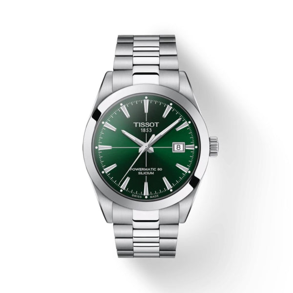 Tissot Gentlemant Automatic Silver Steel Green Dial 40mm Watch T1274071109101