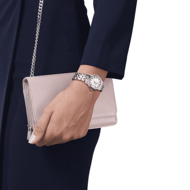Tissot Classic Dream Quartz White Steel 28mm Ladies Watch T1292101101300